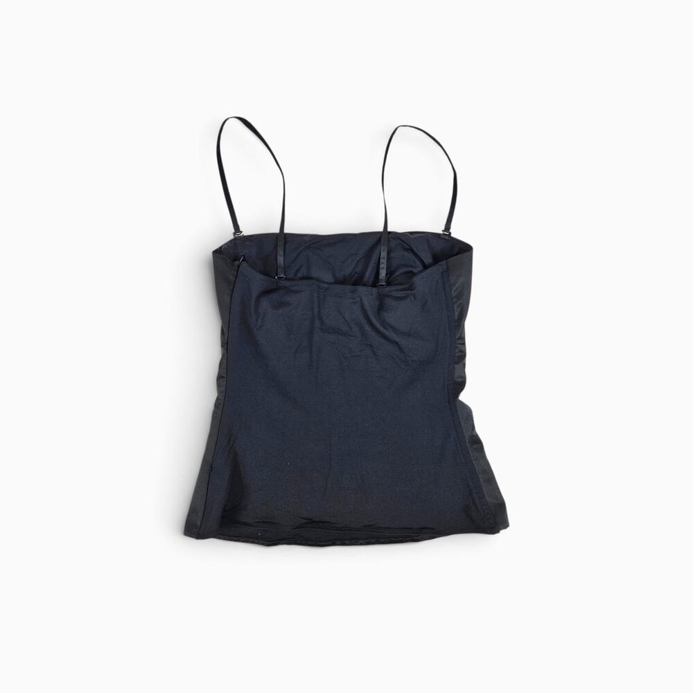 Y2k Euro Black Cami Top Intimissimi Satin - Size Medium - Picture 2 of 5